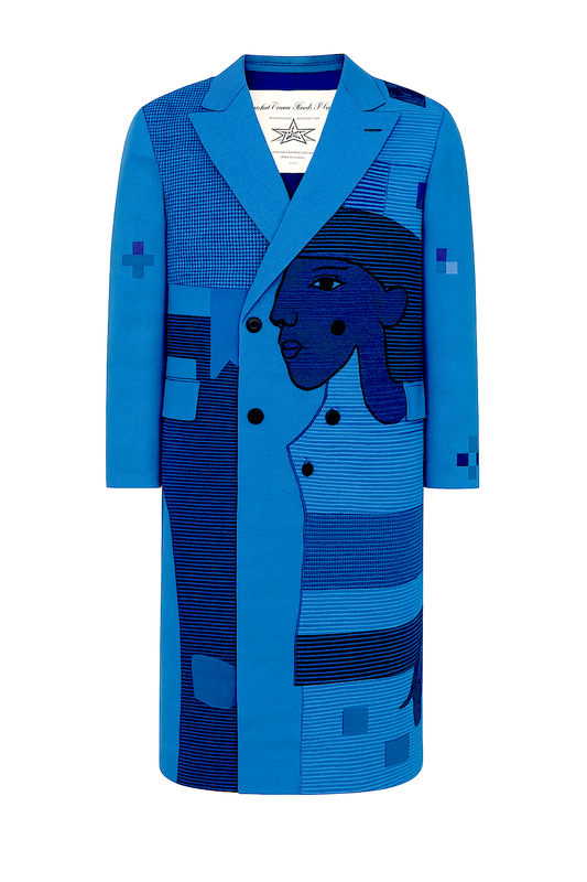 Long Tailored Coat (Blue)